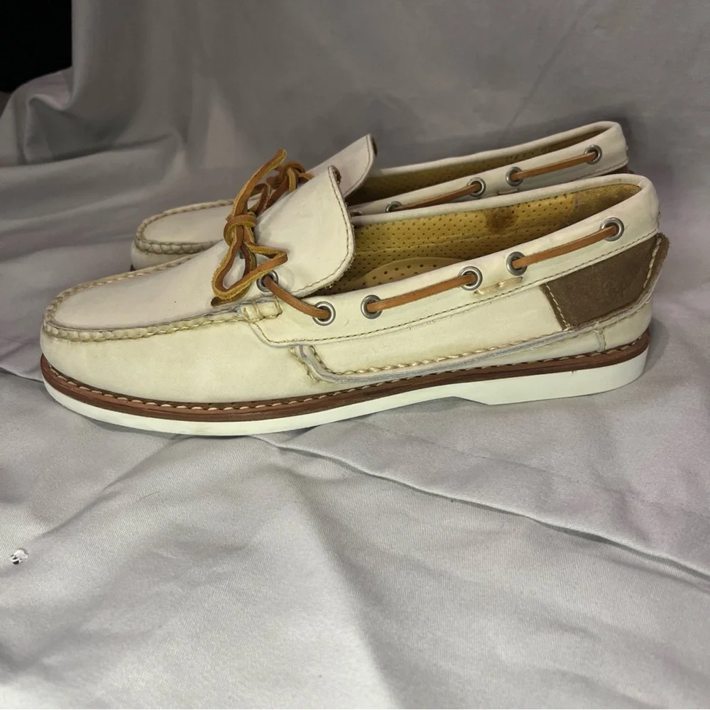 ERNEST HEMINGWAY Boat Dock Casual Shoe White Leather Suede Men Size 9
